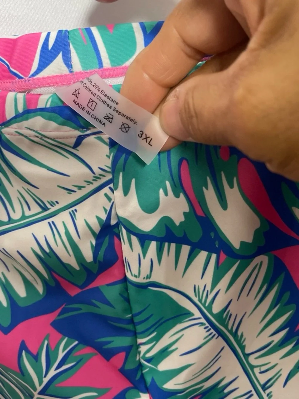 Women’s Pink Tropical Print Two-Piece Swim Set
